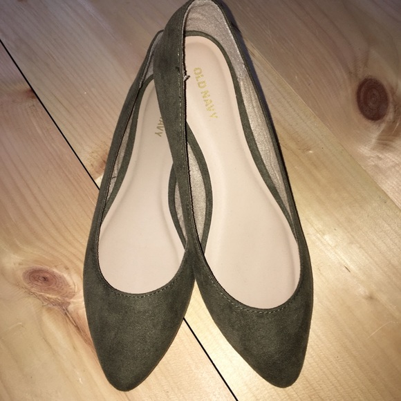Old Navy Shoes - Olive green flats size 7 never worn